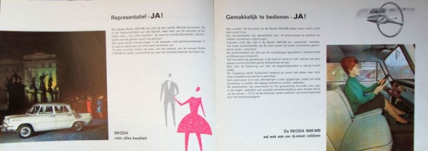 Skoda 1000 MB Modelprogram 1965 Carbrochure (6735)
